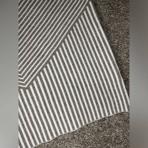 Rachel Zoe Tan Chevron Striped Rayon Blend Midi Skirt - Picture 4 of 6